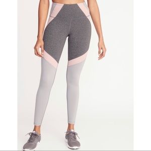 High-Rise Colour-Block Compression Leggings